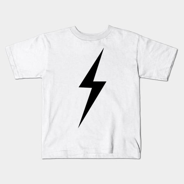 Lightening Bolt Kids T-Shirt by annmariestowe